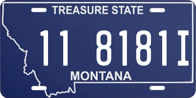 MT license plate 118181I