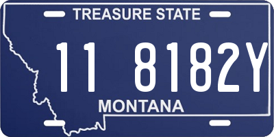 MT license plate 118182Y
