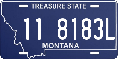 MT license plate 118183L