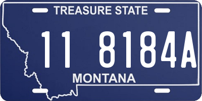 MT license plate 118184A