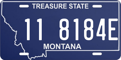 MT license plate 118184E