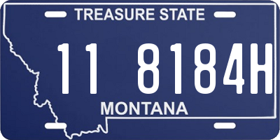 MT license plate 118184H