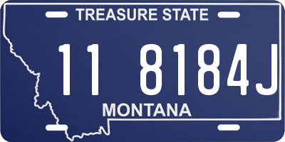 MT license plate 118184J