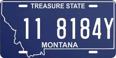 MT license plate 118184Y