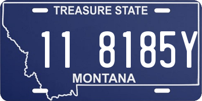 MT license plate 118185Y