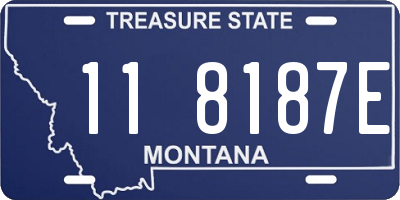 MT license plate 118187E