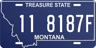 MT license plate 118187F