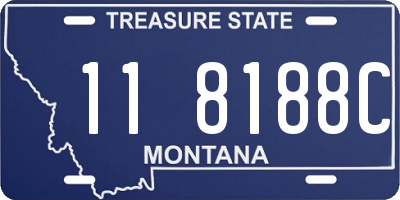 MT license plate 118188C