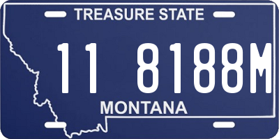 MT license plate 118188M