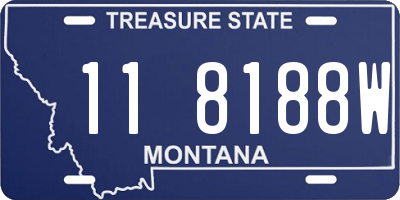 MT license plate 118188W