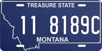 MT license plate 118189C