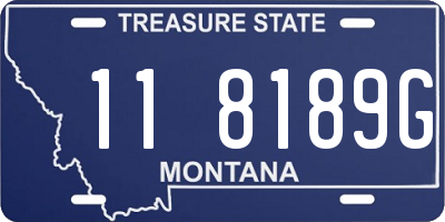 MT license plate 118189G