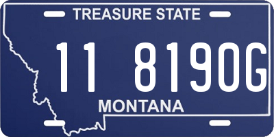 MT license plate 118190G