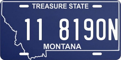 MT license plate 118190N