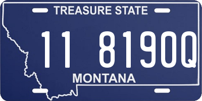 MT license plate 118190Q