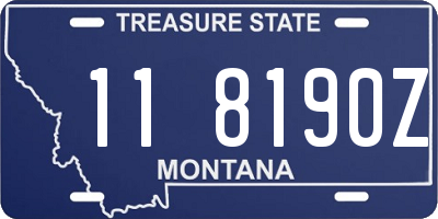 MT license plate 118190Z