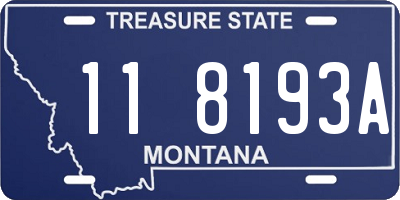 MT license plate 118193A