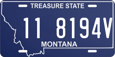 MT license plate 118194V