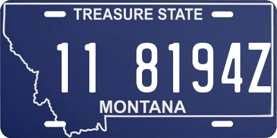 MT license plate 118194Z