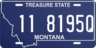 MT license plate 118195Q