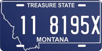 MT license plate 118195X