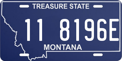 MT license plate 118196E
