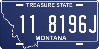 MT license plate 118196J