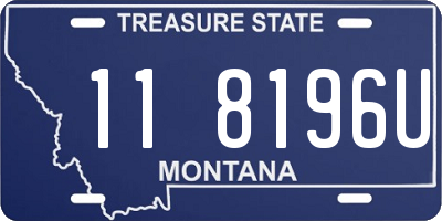 MT license plate 118196U