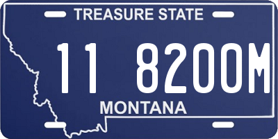MT license plate 118200M