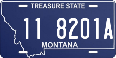 MT license plate 118201A