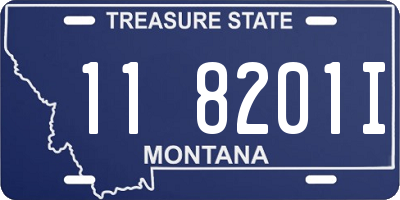MT license plate 118201I