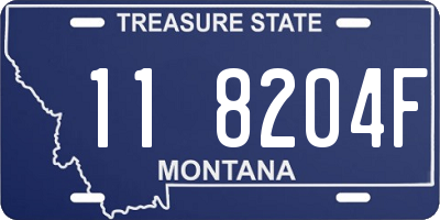 MT license plate 118204F