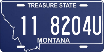 MT license plate 118204U