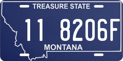 MT license plate 118206F