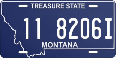 MT license plate 118206I