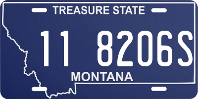 MT license plate 118206S