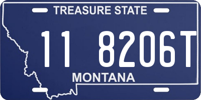 MT license plate 118206T