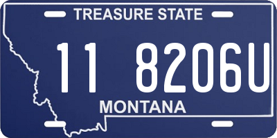 MT license plate 118206U