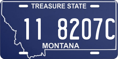 MT license plate 118207C