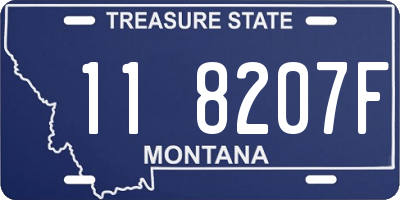 MT license plate 118207F