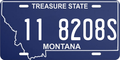 MT license plate 118208S