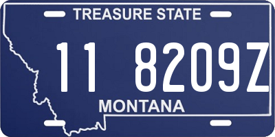 MT license plate 118209Z
