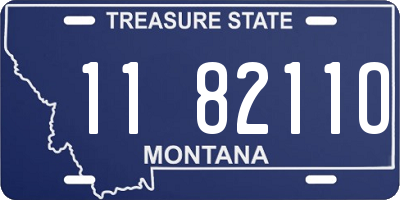MT license plate 118211O
