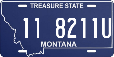 MT license plate 118211U