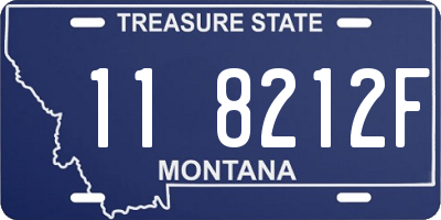 MT license plate 118212F