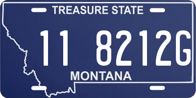 MT license plate 118212G