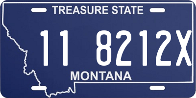 MT license plate 118212X