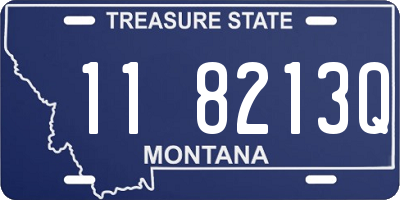 MT license plate 118213Q