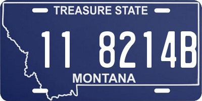 MT license plate 118214B