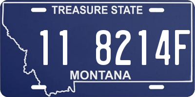 MT license plate 118214F